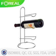 Chromed Metal Wire 3-Bottle Wine Holder